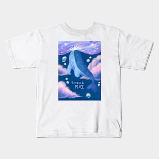 Whale Finding Peace Kids T-Shirt